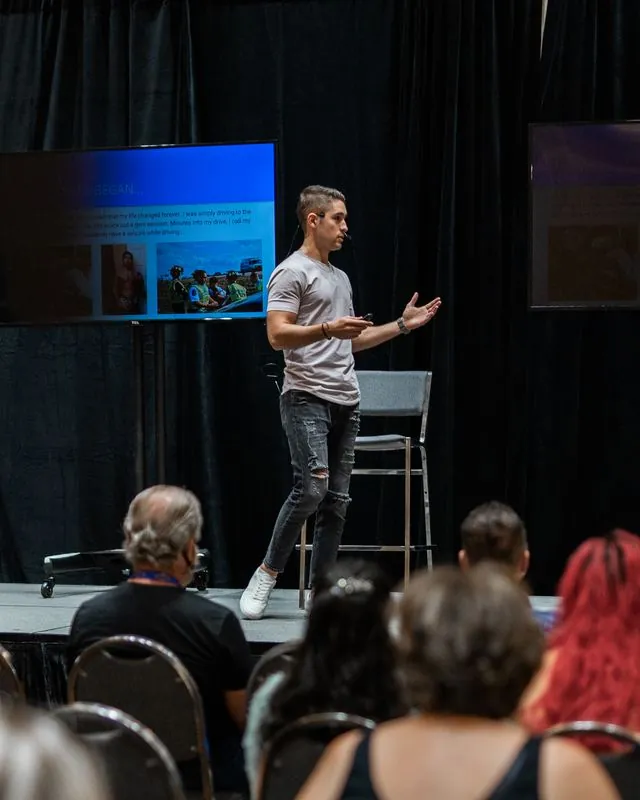 Speaking at an expo