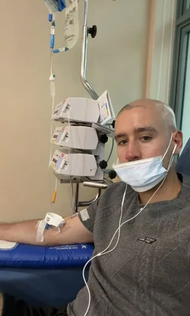 Logan receiving immunotherapy